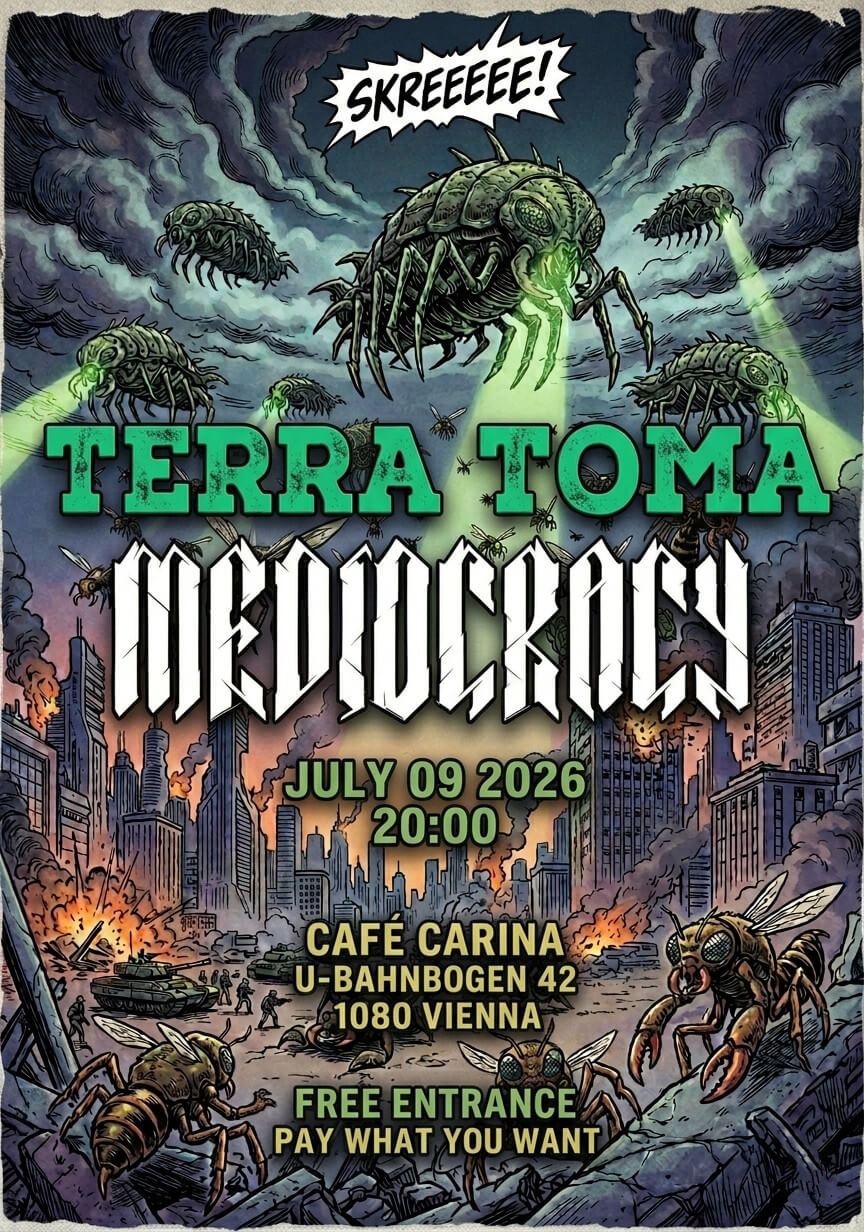 MEDIOCRACY & TERRA TOMA - 09.07.2026 @ Café Carina